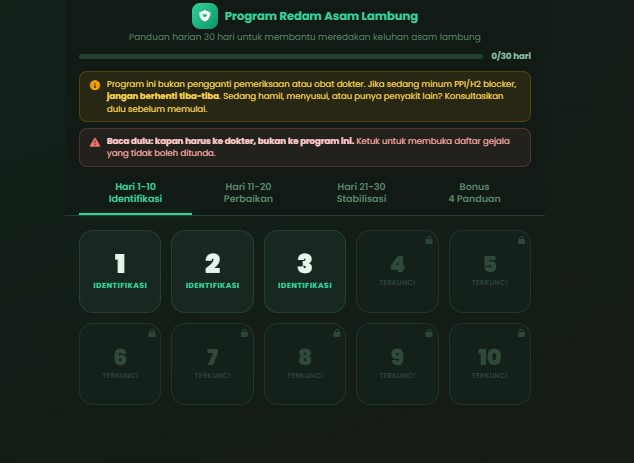program meredakan asam lambung